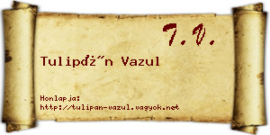 Tulipán Vazul névjegykártya